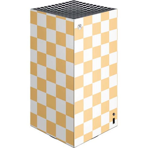 Yellow and White Checkerboard XBox Series X Digital Edition Console Skin